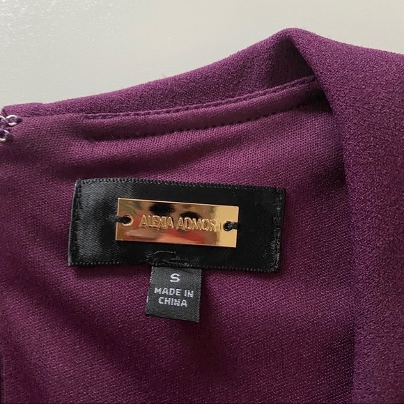 Alexia admor zoey neck tie fit flare dress small - Picture 6 of 9